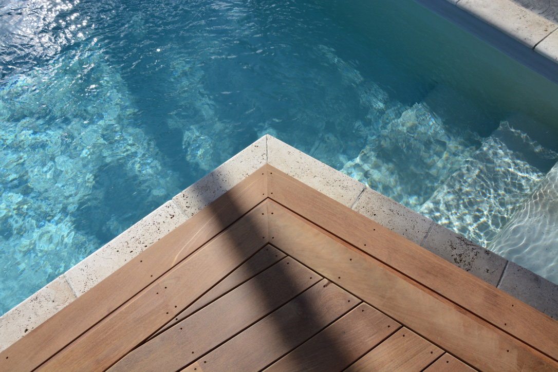 Terrasse piscine en ipé